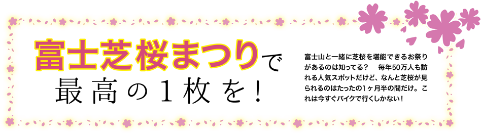 富士芝桜まつりで最高の1枚を!