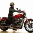 [女性ライダーの足つきチェック] XL1200L SPORTSTER 1200 LOW (2010年撮影)