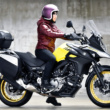 [女性ライダーの足つきチェック]V-STROM650XT ABS(2018年撮影)