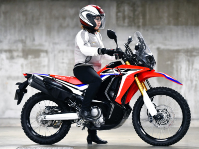 [女性ライダーの足つきチェック]CRF250RALLY Type LD(2018年撮影)