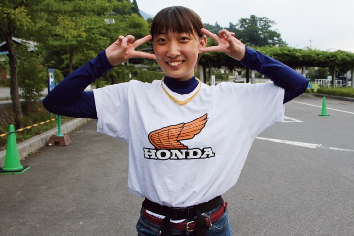 ホンダ乗りなのでTシャツもホンダで統一! 元気いっぱい!