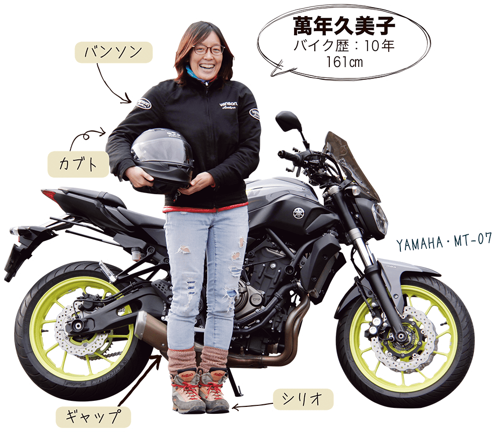 萬年久美子 Yamaha Mt 07 女性ライダースナップ レディスバイク