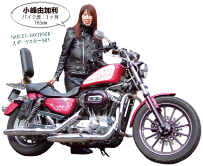 小峰由加利 ＆ HARLEY-DAVIDSON スポーツスター883