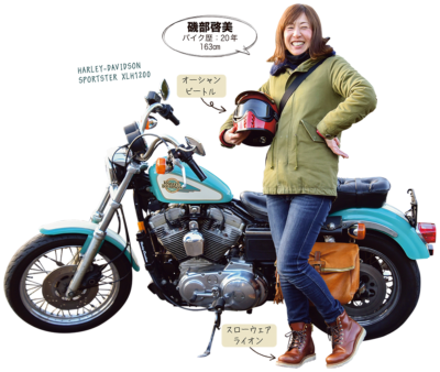 磯部啓美 ＆ HARLEY-DAVIDSON SPORTSTER XLH1200