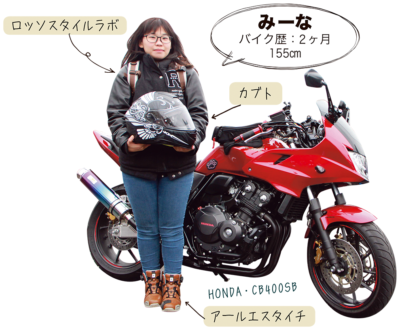 みーな ＆ HONDA CB400SB