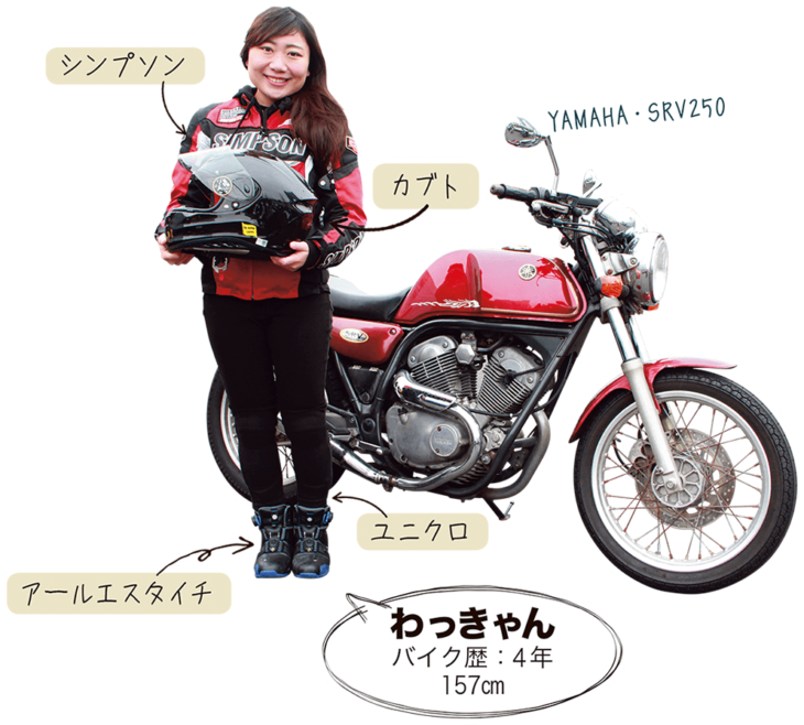 わっきゃん ＆ YAMAHA SRV250