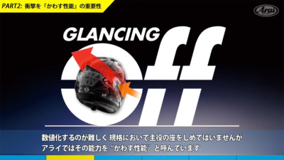 アライヘルメットが動画を公開！“かわす性能”を高めたフォルムの重要性を解説