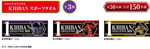 CoCo壱番屋 ICHIBAN CHALLENGE 2020　ココイチオリジナル　ICHIBAN スポーツタオル（全3種）