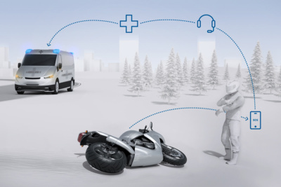 ボッシュはバイク向け自動緊急通報システムを開発。まずはドイツで実用開始予定