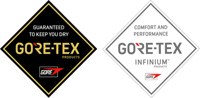 GORE-TEXロゴとGORE-TEX INFINIUMロゴ