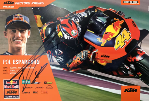 KTM RED BULL KTM FACTORY RACING TEAMポル・エスパルガロ サイン入りカード