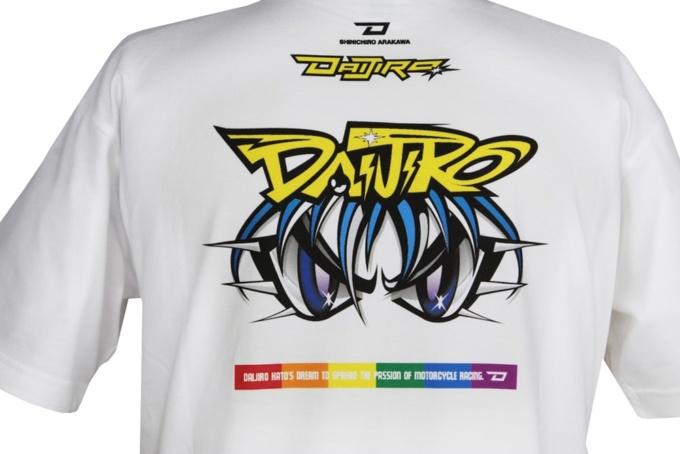 シンイチロウアラカワと「74 DAIJIRO デルタエンタープライズ」とのコラボレーションTシャツ“74 RAINBOW T-SHIRTS”バック