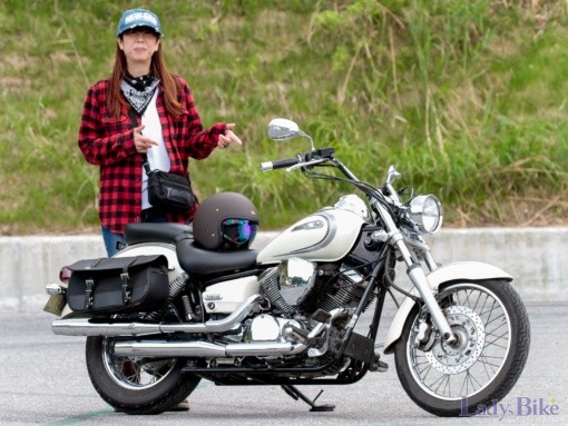 ナオミ with YAMAHA DRAGSTAR250