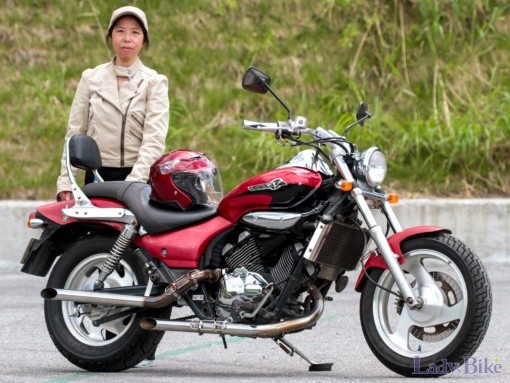 ふみ with KAWASAKI ELIMINATOR 250V