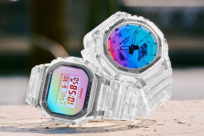 【G-SHOCK】どこからでも虹色キラキラ★ Iridescent Colorシリーズは夏×バイクにピッタリ